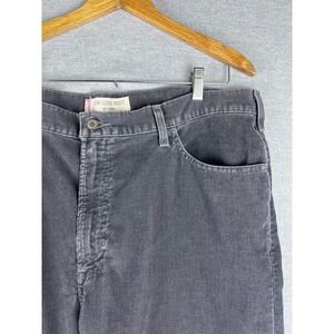 Levis 567 Low Loose Boot Corduroy Pants Mens 40x32 Gray Vintage Y2k Baggy Cords
